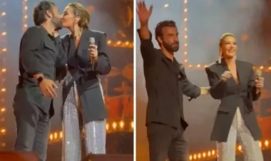 Səhnədə öpüşdülər - VİDEO - FOTO