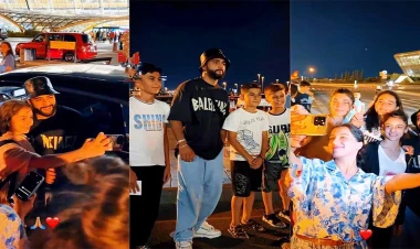 Bakı aeroportunda Hüseyn Həsənov İZDİHAMI - VİDEO