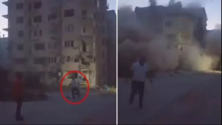 Atdığı daşla 8 mərtəbəli binanı dağıdan adam işin sirrini açıqladı - VİDEO