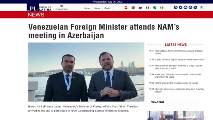 Qoşulmama Hərəkatının Bakıda keçirilən nazirlər görüşü dünya mediasının diqqət mərkəzində olub