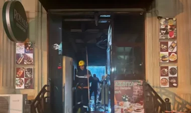 Bakıda restoranda güclü yanğın oldu - VİDEO - FOTO