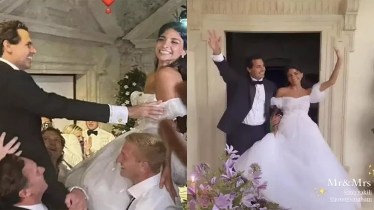 Milyarderin oğlu 6 illik sevgilisi ilə evləndi - FOTO