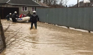 Goranboyda bəzi əraziləri su basdı - VİDEO