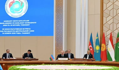 Prezident Mərkəzi Asiya Dövlət Başçılarının 7-ci Məşvərət Görüşünün iclasında çıxış edib - FOTO