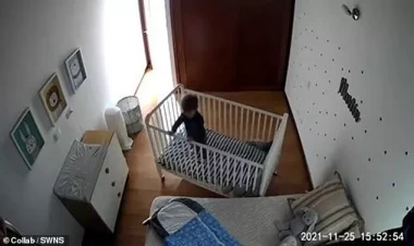 Uşağın bu hərəkəti görənləri şoka saldı - Beşikdən belə qaçdı - VİDEO