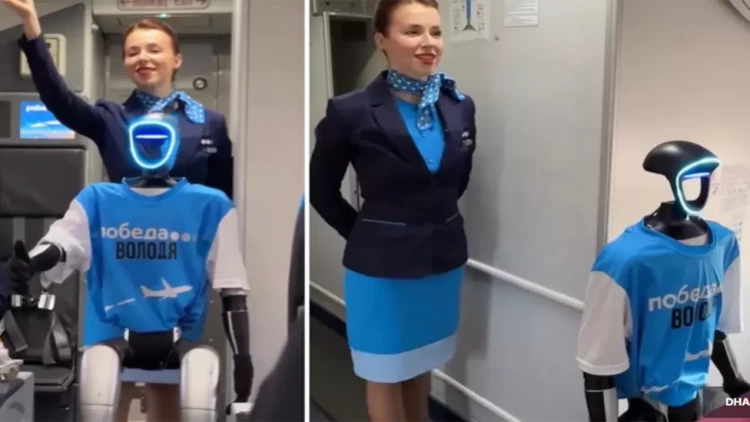 Dünyada ilk robot stüardessa sınaqdan keçirildi