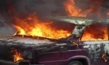 Aeroport yaxınlığında avtomobillər yandı