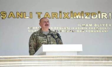 Prezident: Ermənistanla sərhəd boyunca əlverişli mövqelərə sahib olmağımız bizə strateji üstünlük təmin edir