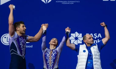 Gimnastlarımız Avropa çempionu olublar - FOTO