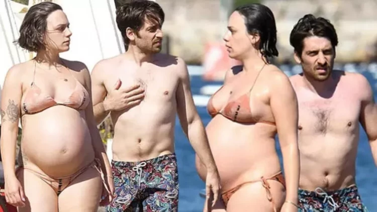 Məşhur aktyor həyat yoldaşı ilə çimərlikdə