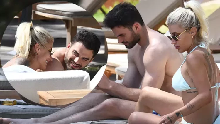 İrem çimərlikdə sevgilisinin ayağını dişlədi - FOTO