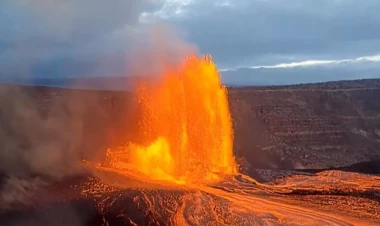 Dünyanın ən aktiv vulkanlarından biri olan Kilauea yenidən püskürdü