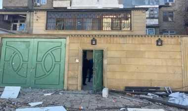 Partlayışda yaxınlıqdakı tikililərə də ziyan dəydi - FOTOlar