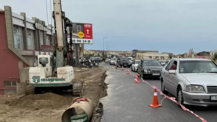 Aparılan təmir uzun tıxaclar yaradır - ŞİKAYƏT