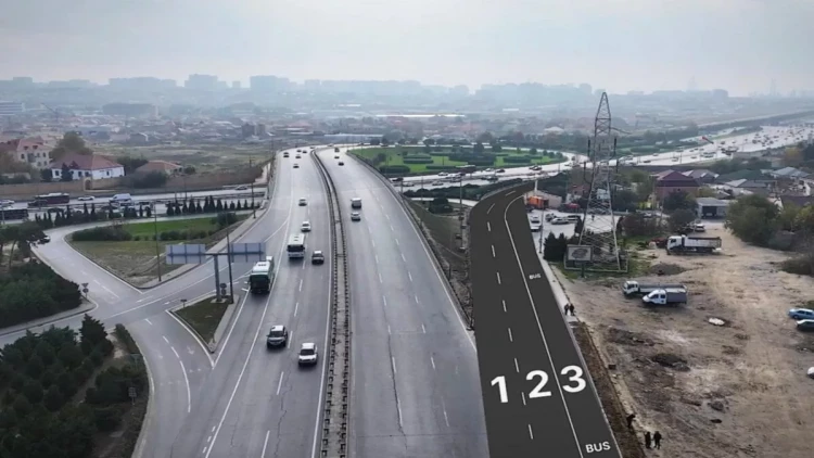 Zabrat yoluna da avtobus zolağı çəkildi