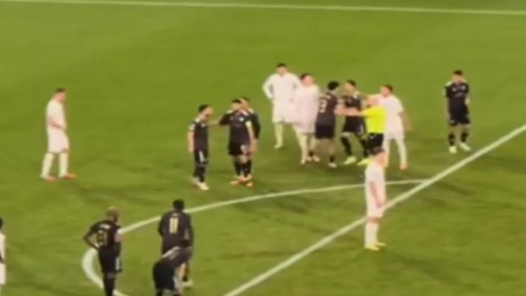 “Qarabağ”- “Napoli” oyununda gərgin anlar - VİDEO