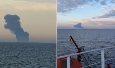 Qara dənizdə gəmidə partlayış olub - FOTO