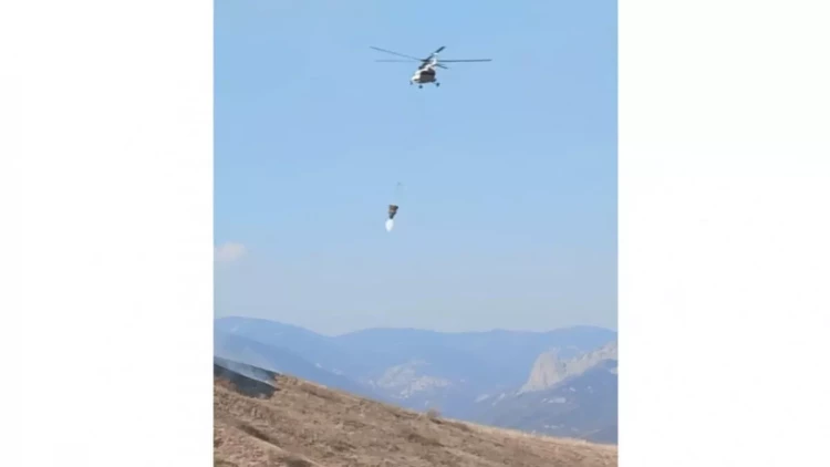 Kəlbəcər və Laçına helikopterlər cəlb olundu - Yanğın davam edir - VİDEO
