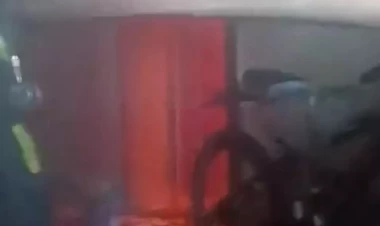 4 nəfərin həlak olduğu yanğından görüntülər - VİDEO