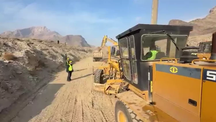 Naxçıvan dəmir yolunun Ermənistanla sərhədində tikinti işlərindən görüntülər - VİDEO