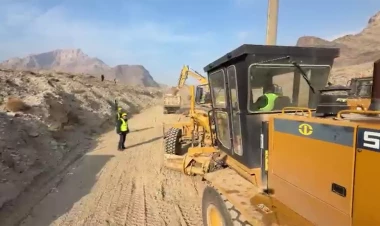 Naxçıvan dəmir yolunun Ermənistanla sərhədində tikinti işlərindən görüntülər - VİDEO