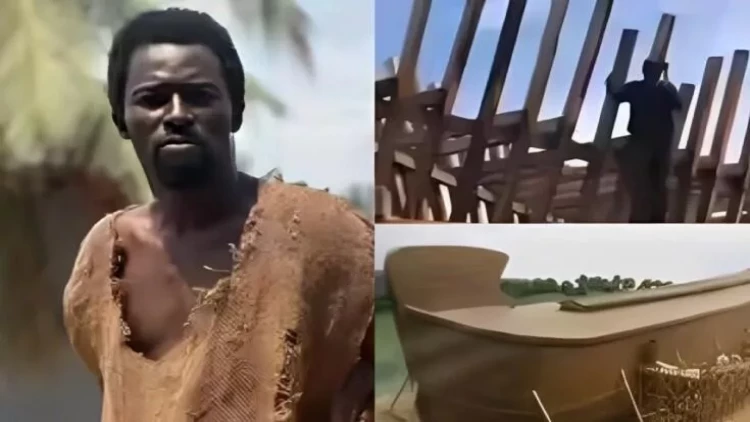 “Nuh” peyğəmbər 8 nəhəng taxta gəmi inşa edir