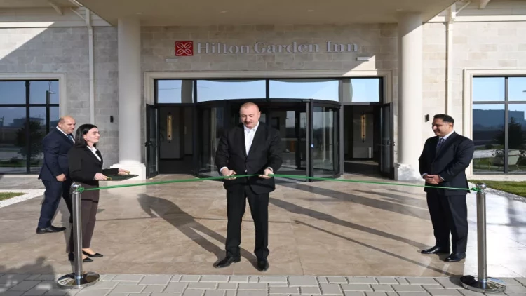 Ağdam şəhərində “Hilton Garden Inn Agdam” hoteli istifadəyə verilib - VİDEO - FOTO