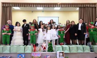 Leyla Əliyeva, Arzu Əliyeva və Alena Əliyeva internat tipli xüsusi ümumtəhsil məktəbində olublar - FOTO