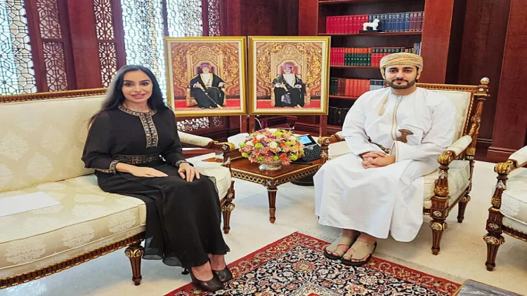 Leyla Əliyeva Maskatda Oman Sultanlığının Vəliəhdi Sayyid Theyazin bin Haitham Al Saidlə görüşüb - FOTO