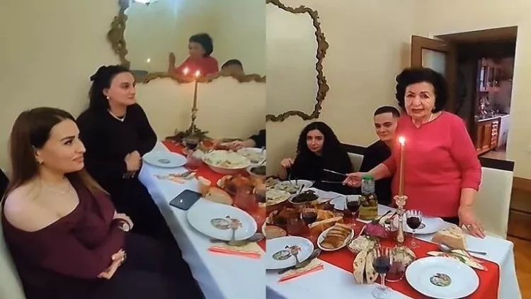 76 yaşlı Əməkdar artist övladları, nəvə və nəticələri ilə