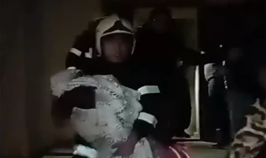 Masazırda yaşayış binasında yanğın - Sakinlər təxliyə olundu - VİDEO