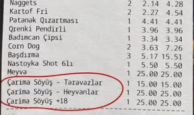 Bakıda restoran müştərilərinə söyüş söydüklərinə görə 65 manat cərimə yazdı - FOTO