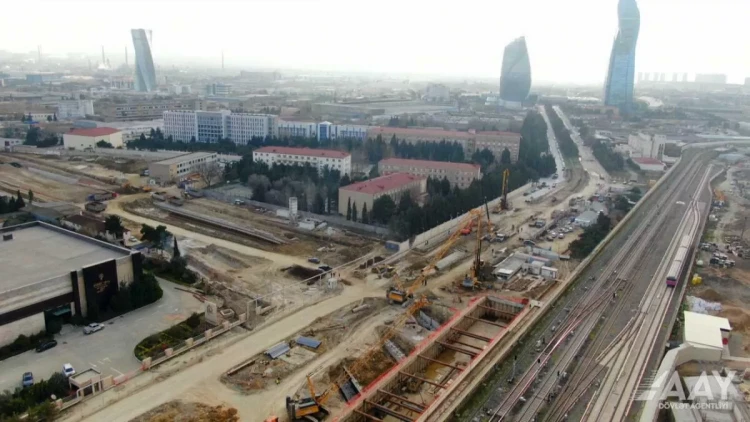 Bakıda yeni avtomobil yolunun tikintisi davam etdirilir